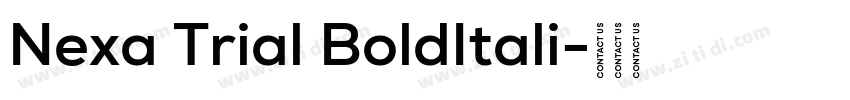 Nexa Trial BoldItali字体转换